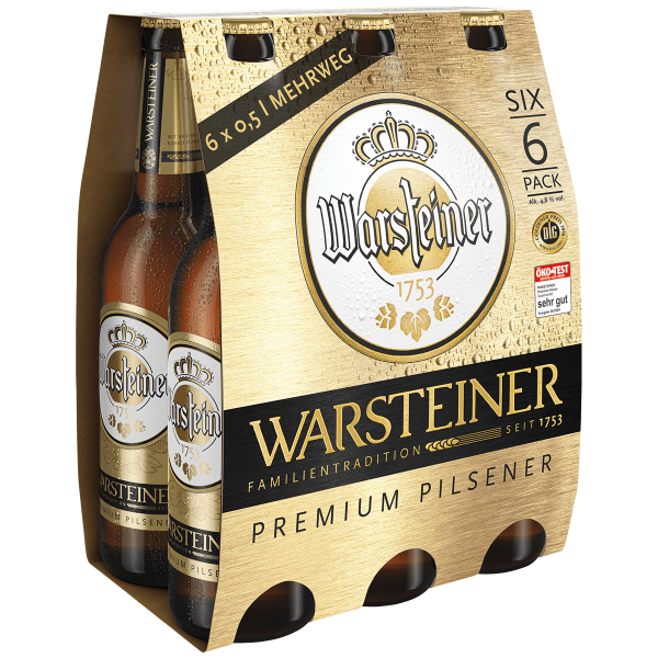 Essen. 0,5L Trinkgut Pilsener 6 Premium x Warsteiner