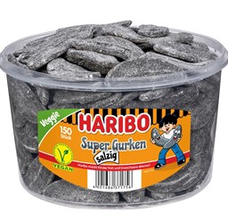 Bild von Haribo Super Gurken Salzig 150 St./ 1350 g