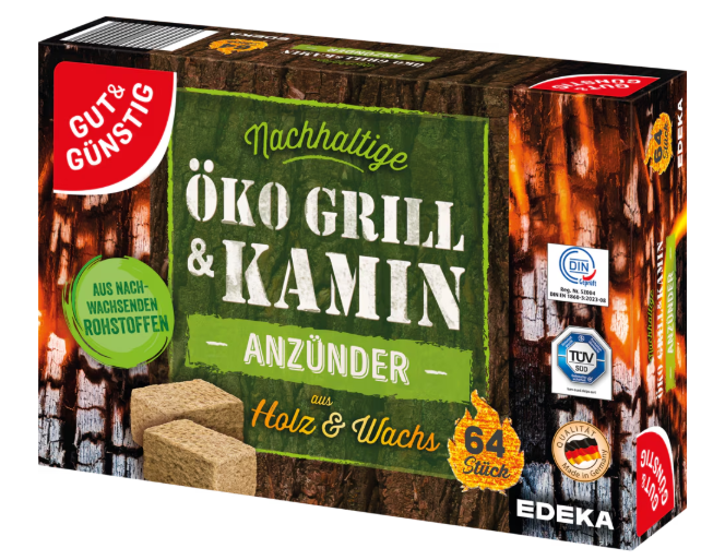 Bild von G&G Anzünder Holz und Wachs 64ST