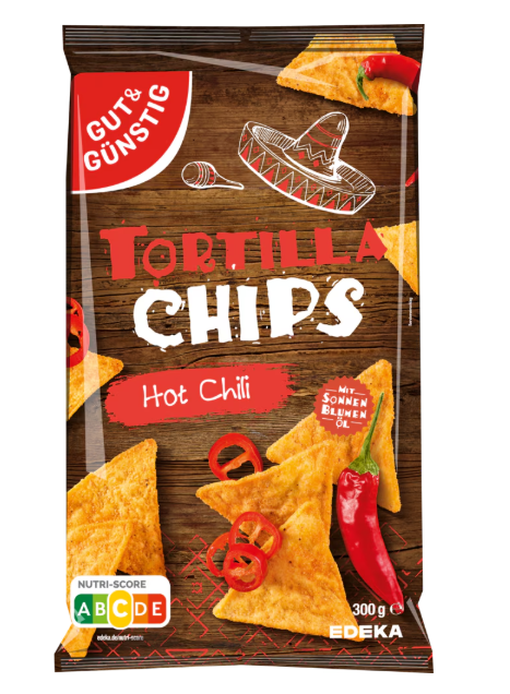 Bild von G&G Tortilla Chips Hot Chili 300g