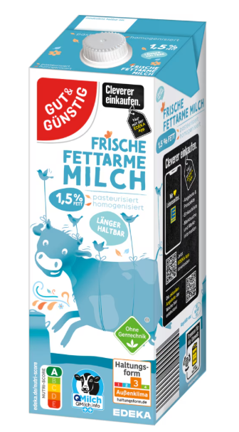 Bild von G&G H-Milch 1,5% 1l